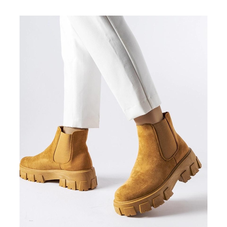 Ljusbruna ankelstövlar för kvinnor Mooca - Solea 1