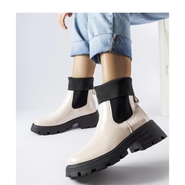 Beiga slip-on arbetsstövlar från Breolungi - Solea beige 1