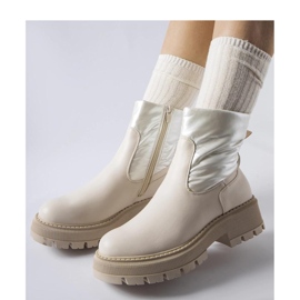 Beige stövletter med dekorativ ovandel från Garrett - Solea 1