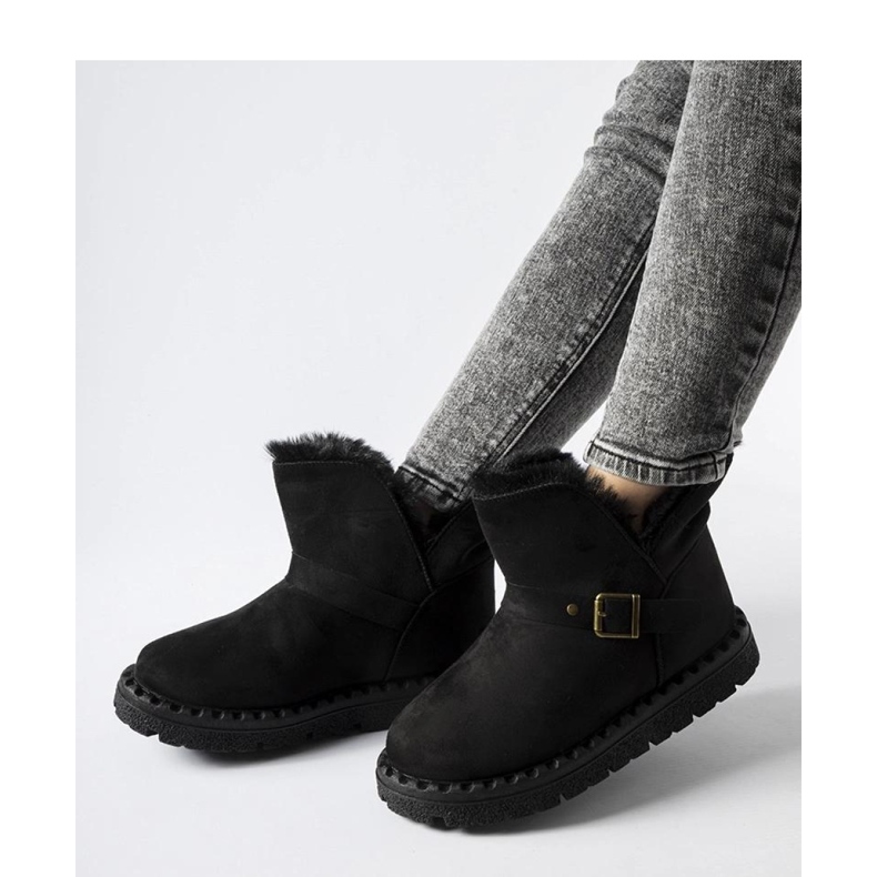 Svarta isolerade snöstövlar med utskärning Monal - Solea 1