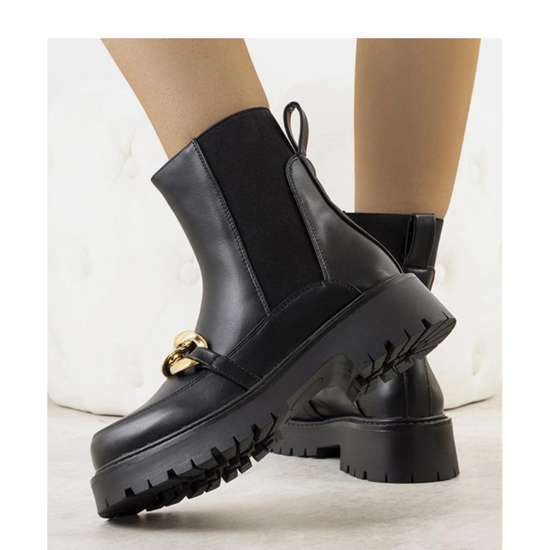 Svarta stövletter med hög sula Pesa - Solea 1