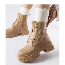 Beiga arbetarskor med tjockare sula, Melicucca - Solea beige 1