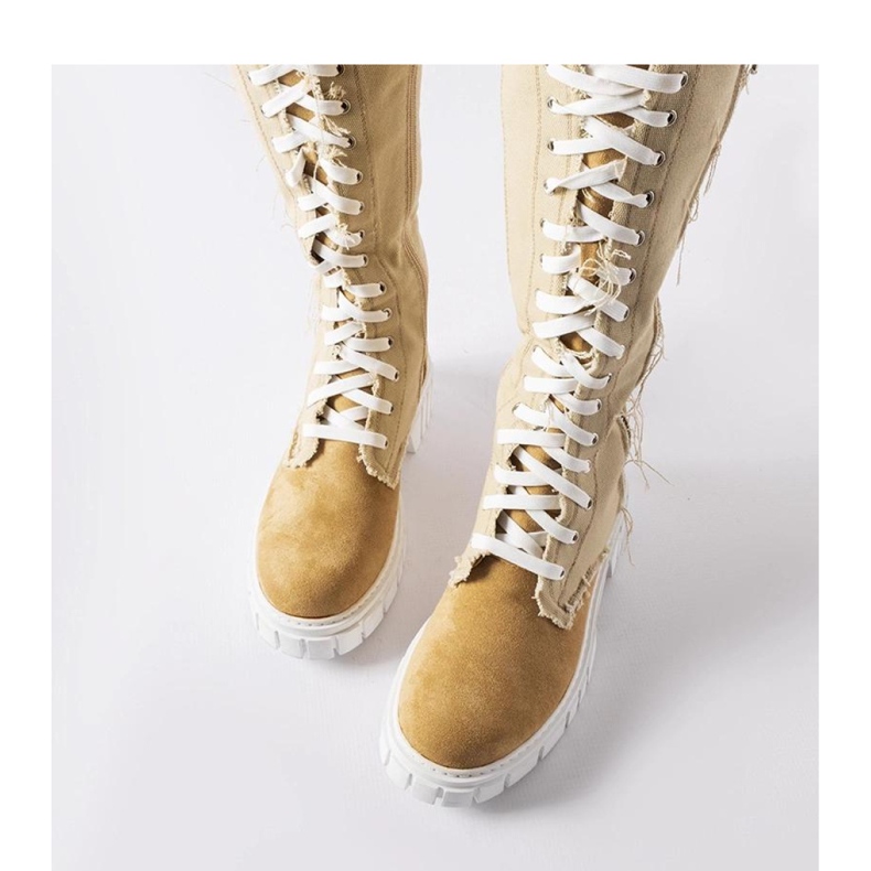 Beige tygisolerade Palmer-stövlar - Solea 1