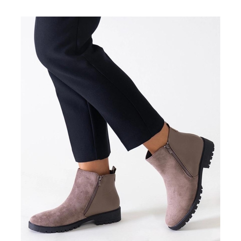 Bruna platåkängor av ekomocka Kirla - Solea 1