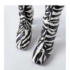 Imitation zebra ankelboots Upland - Solea svart 2