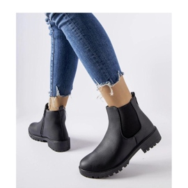 Svarta klassiska casual stövlar av ekologiskt läder Sabre - Solea 1