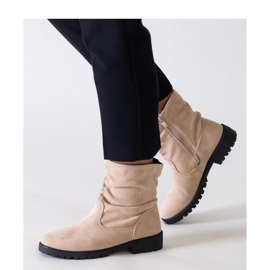 Beige volang stövlar av ekomocka Hinda - Solea 1