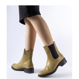 Olivisolerade klassiska Bagnoro-stövlar - Solea grön 1