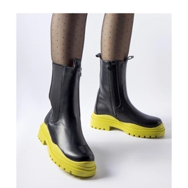Svarta stövletter med färgglad sula från Delebio - Solea 1