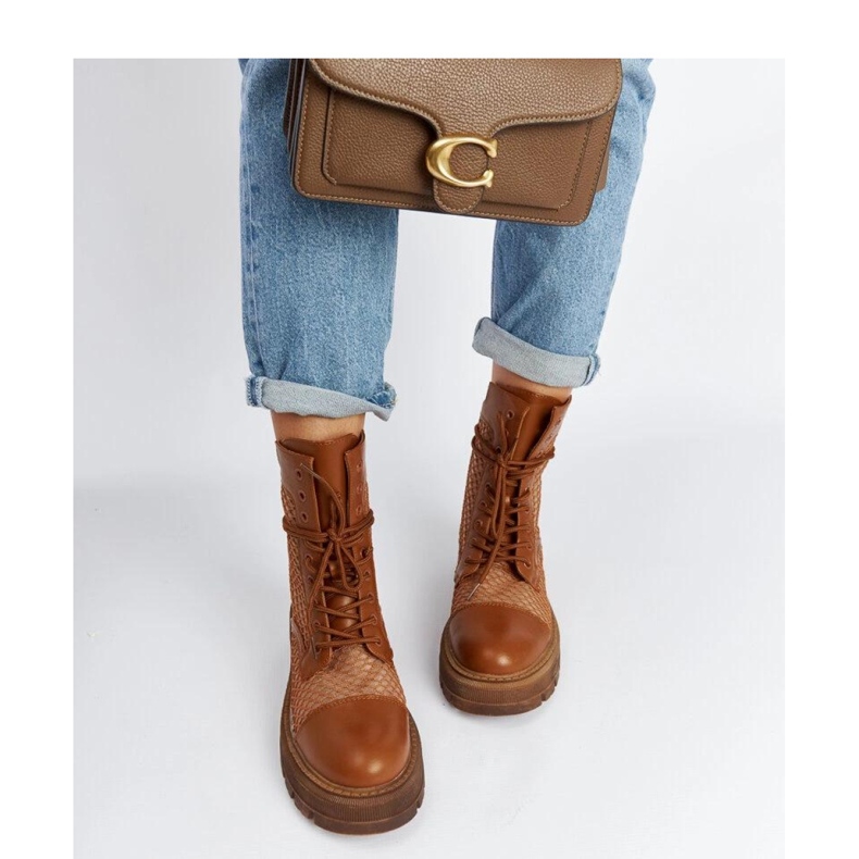 Bruna genomskinliga stövlar 1