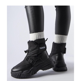 Svarta isolerade snökängor med kardborreband 1