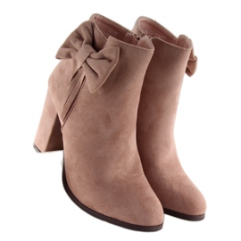 Högklackade stövlar med rosa nc93 Rosa rosett mångfärgad 1