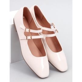 Patent Mary Jane Balett i beige stil 1