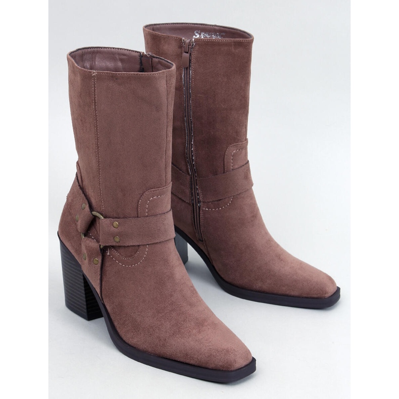 Cowboystövlar i kaki mocka brun 1