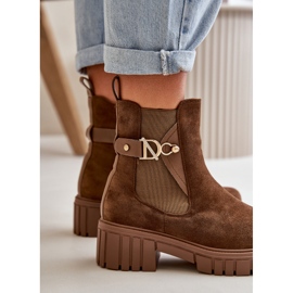 Seastar Eco Mocka Brun isolerade damstövlar med gulddetalj Bervena 3