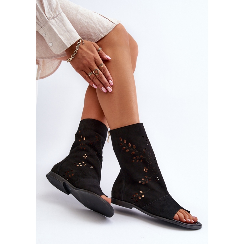 Zazoo 3437 Svarta övre sandaler 1