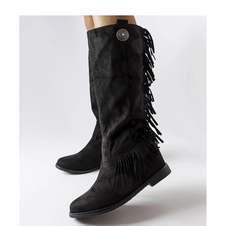 Svart Lecore - Solea-klädda kilstövlar 1