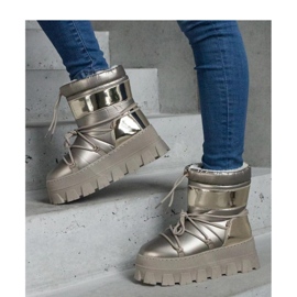 Guld plattform snöstövlar med målade Losta - Solea-inlägg 1