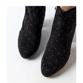 Svarta ankelboots med strass, ekomocka Suvi - Solea 2