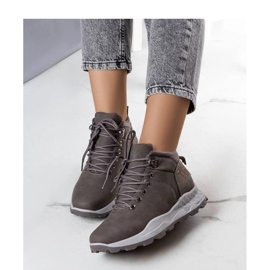 Grå isolerade damvandringskängor 1