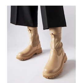 Beige stövlar i ekomocka Big Star 1