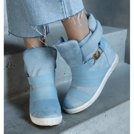 Blå wedge sneakers 1