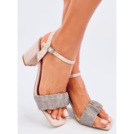 Högklackade sandaler från Dash Nude beige 1