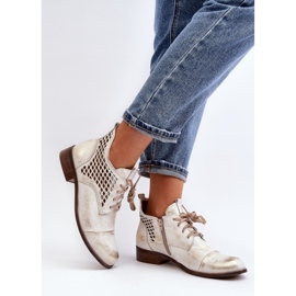 Genombrutna stövlar Modell Zazoo 2878/004 Guld gyllene 2