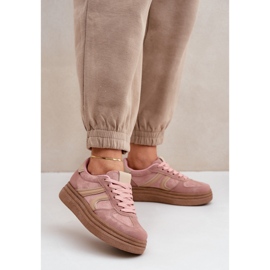 Plattsneakers för kvinnor Rosa 1
