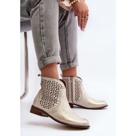 Zazoo Gold Openwork stövlar gul 1