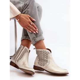 Zazoo Gold Openwork stövlar gul 2