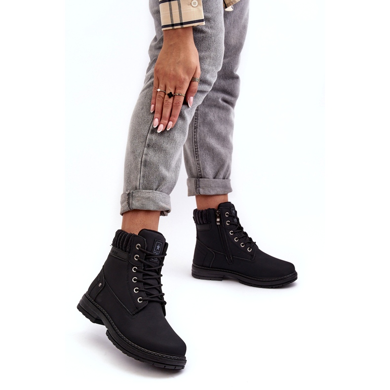 News Kvinnors läderisolerade Trappers Svart 4