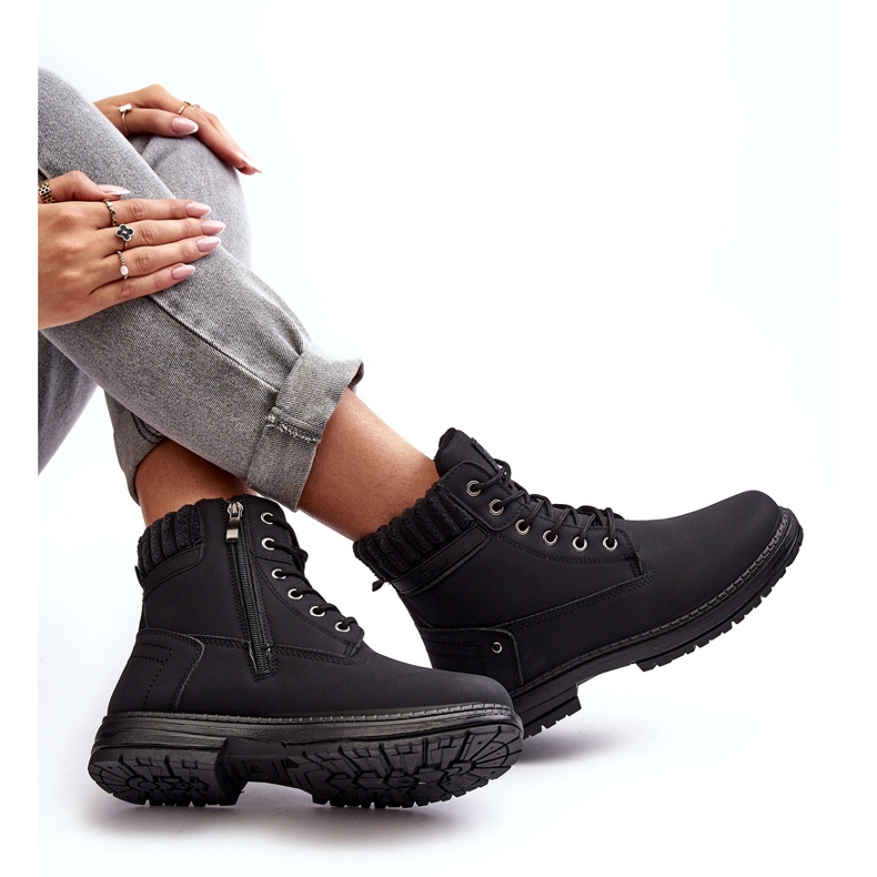 News Kvinnors läderisolerade Trappers Svart 6