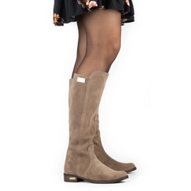 Olivier Trendiga stövlar Klara beige 6