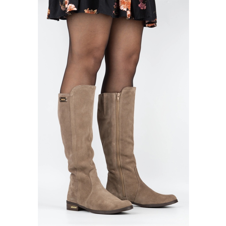 Olivier Trendiga stövlar Klara beige 3