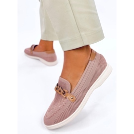 Seastar OpenWork Loafers med rosa kedja 2