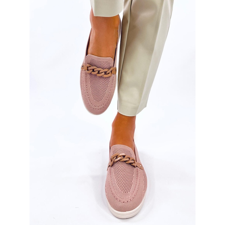 Seastar OpenWork Loafers med rosa kedja 1