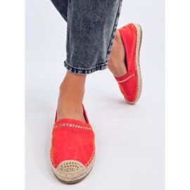 Espadrilles kvinnors orange med zirkoner 1