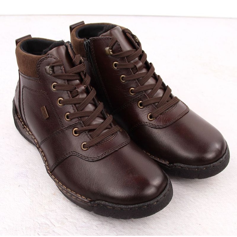 Herrstövlar isolerade med ull Rieker RKR747 Brown brun 2