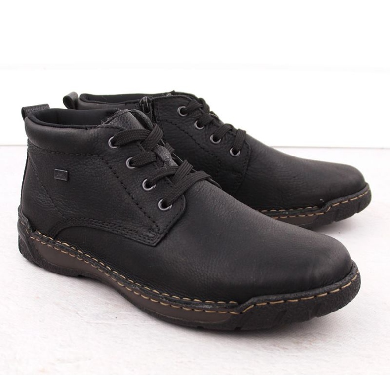 Mäns isolerade läder Rieker RKR748 svart 1