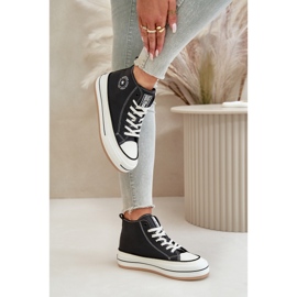 Isolerade damsneakers på Eco Leather Platform Big Star OO274062 Svart 4