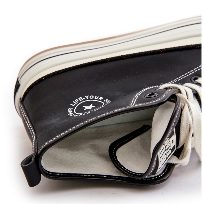 Isolerade damsneakers på Eco Leather Platform Big Star OO274062 Svart 1