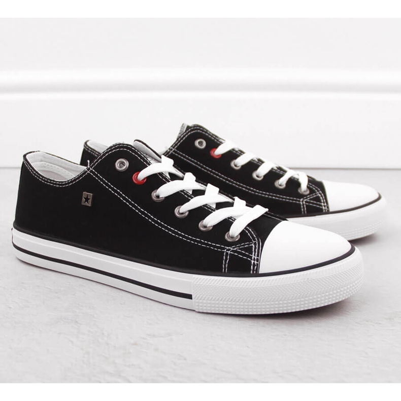Svarta textilsneakers för män Big Star NN174300 1