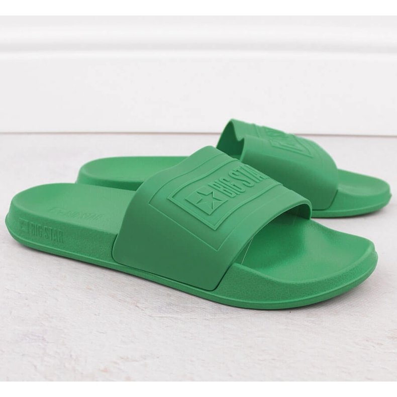 Gröna herrpool strandflipflops Big Star NN174650 1