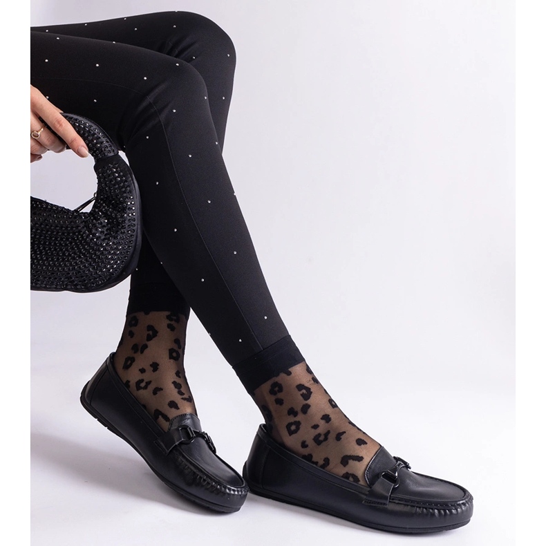 Svarta klassiska mockasiner av ekologiskt läder 2