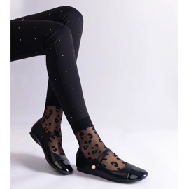 Svarta balettplattor med patenterad tå, fästs med kardborreband 1