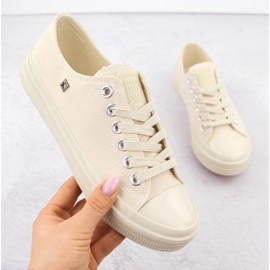 Klassiska kvinnors sneakers Big Star NN274286 Beige 1