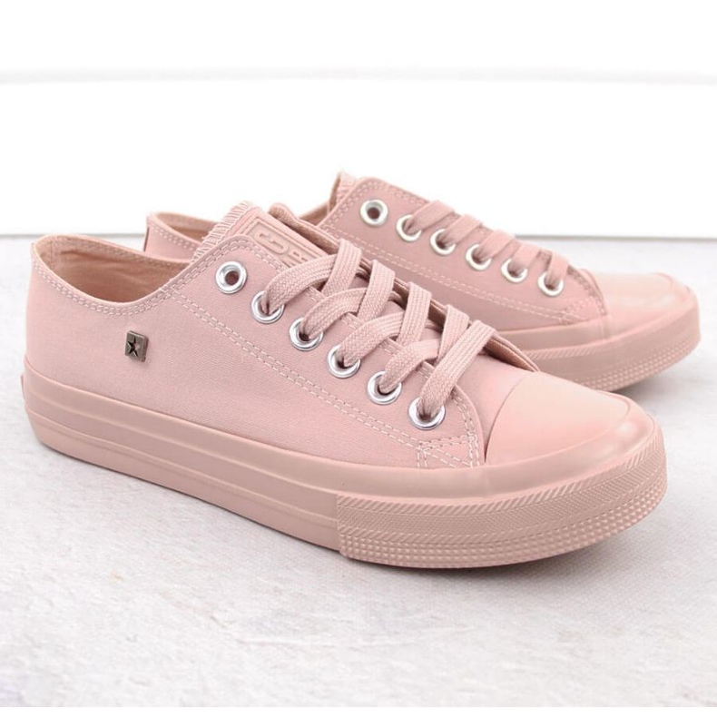 Klassisk Big Star Pink NN274291 Kvinnors sneakers rosa 2