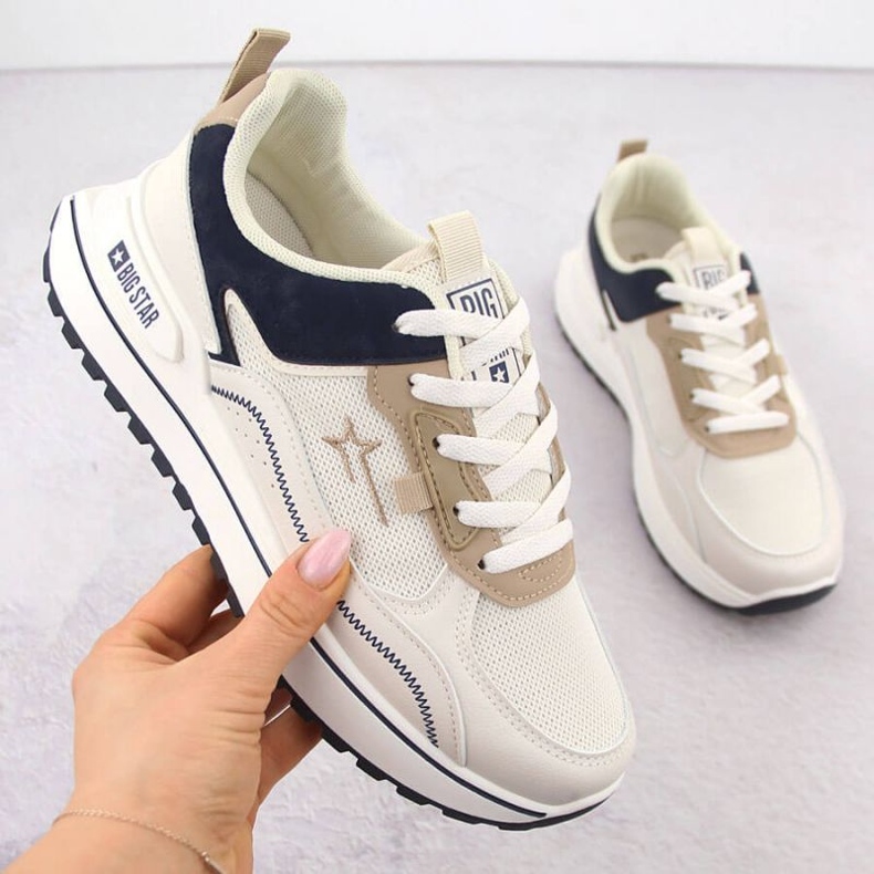 Kvinnors sportskor Big Star NN274A092 Vit beige 1