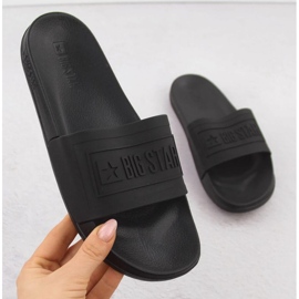 Kvinnors flip flops för Big Star OO274044 Black svart 1